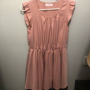 Pink fit and flare dress size S/M